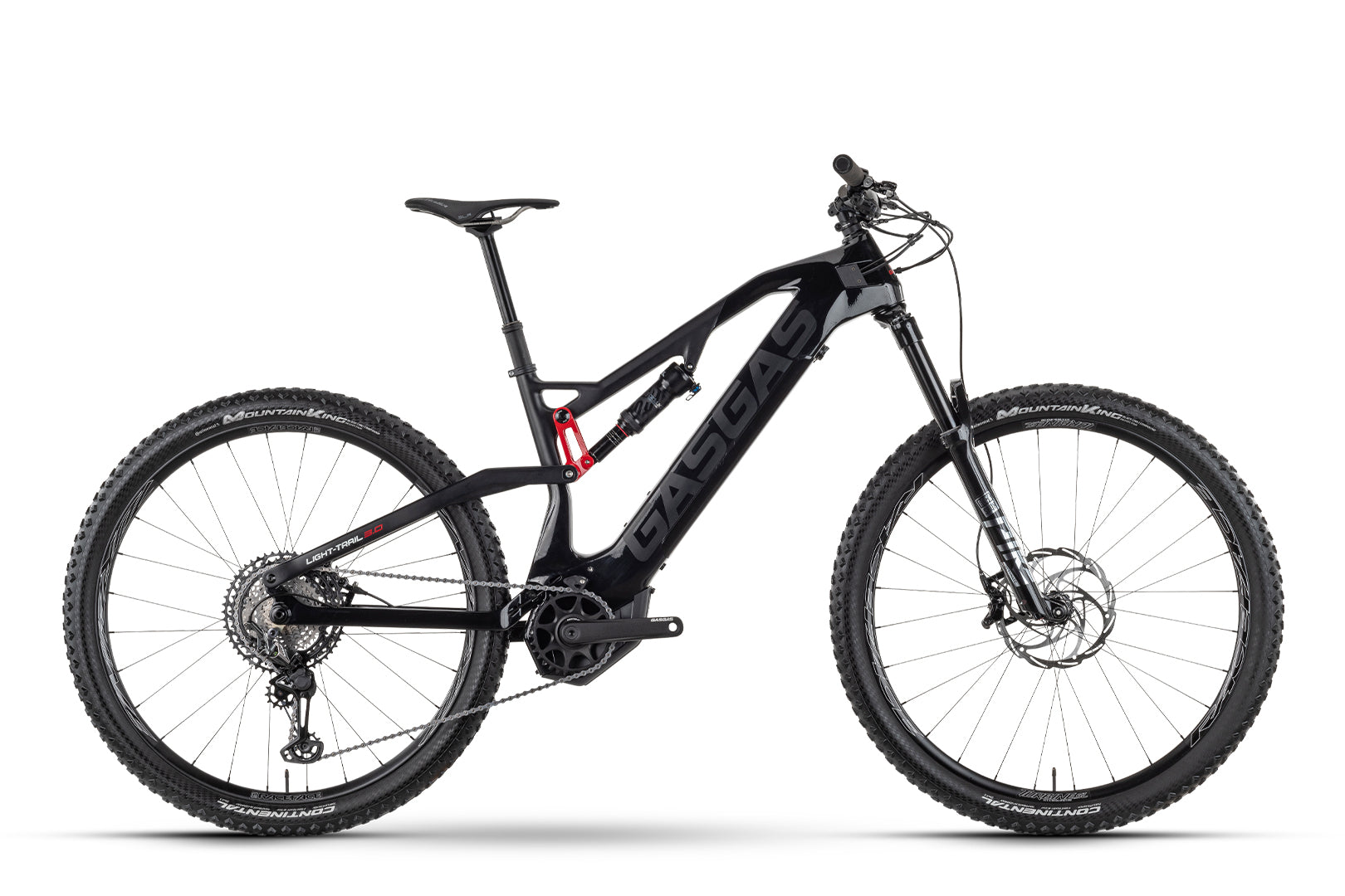 Black E Mountain Bike, with white background