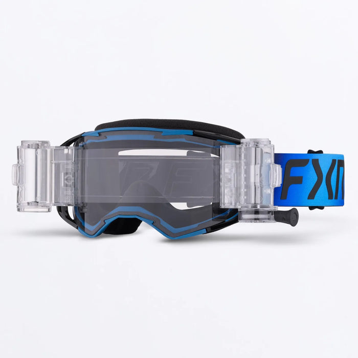 FXR FXR Factory Ride Roll-Off Goggle - Blue/Black, front view