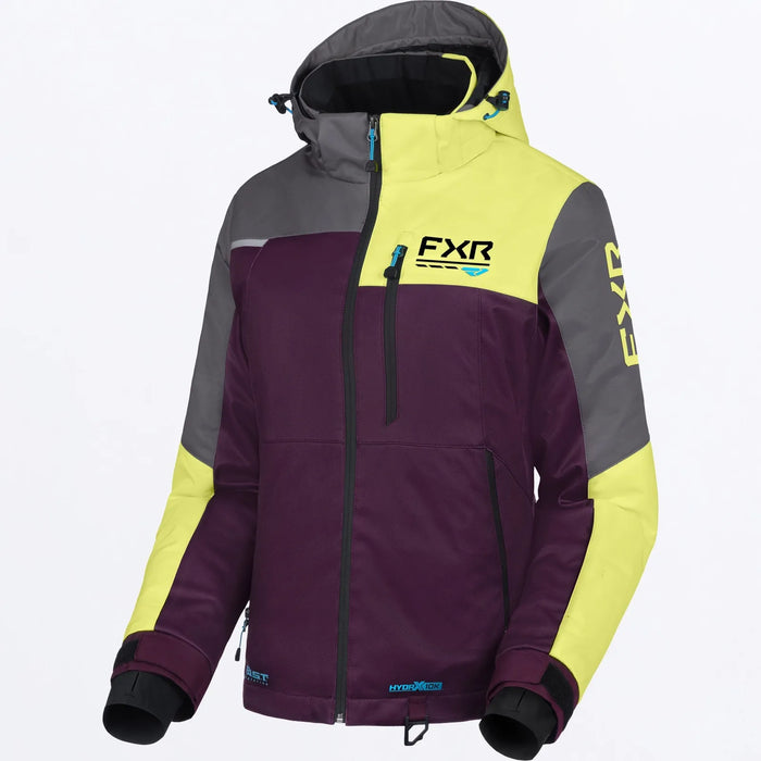 FXR Womens Fresh Jacket - Plum/Muted Vis/Ti, front view