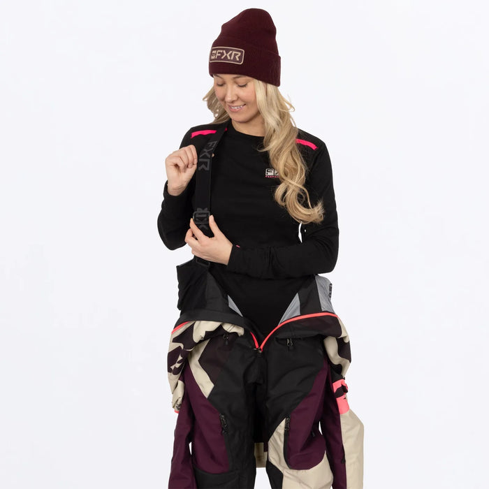 FXR Womens Cold Cross CX Lite Monosuit 2027 - Sand/Plum/Coral, view 13