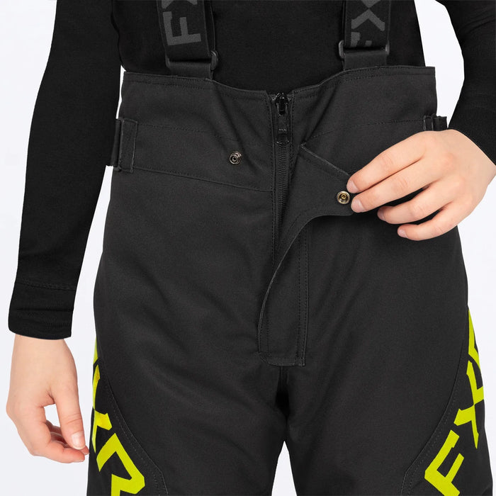FXR Child Clutch Pant 2027 - Black/HiVis, view 3