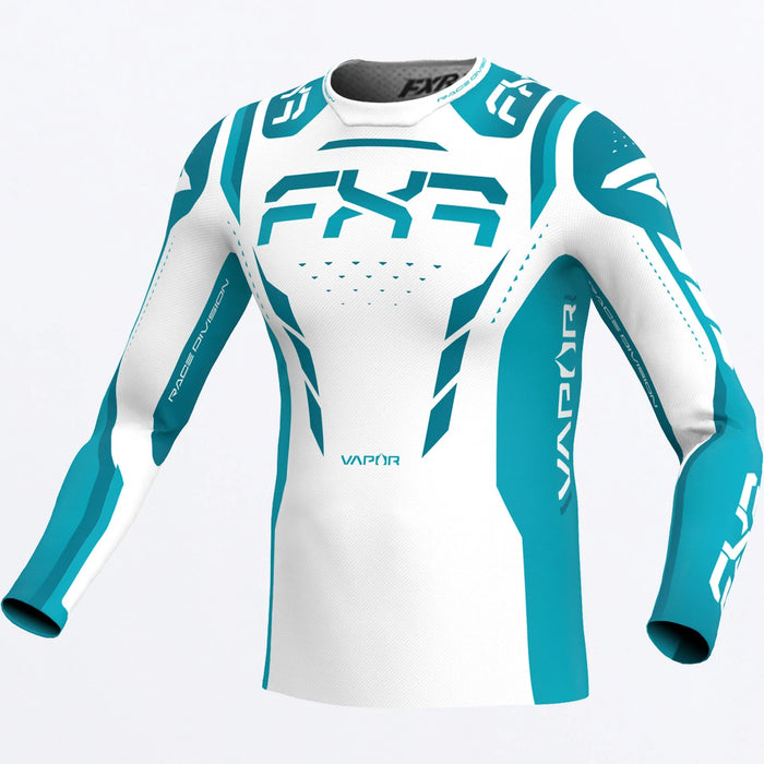 FXR Vapor Air MX Jersey 2025 - Reef White, front view