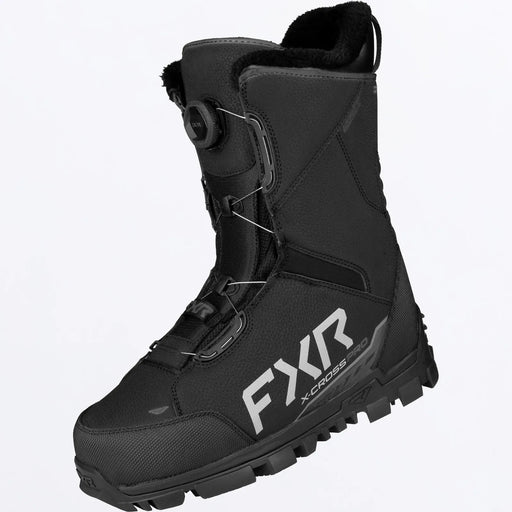 FXR X-Cross Pro BOA Boot 2027 - Black/Grey, front view