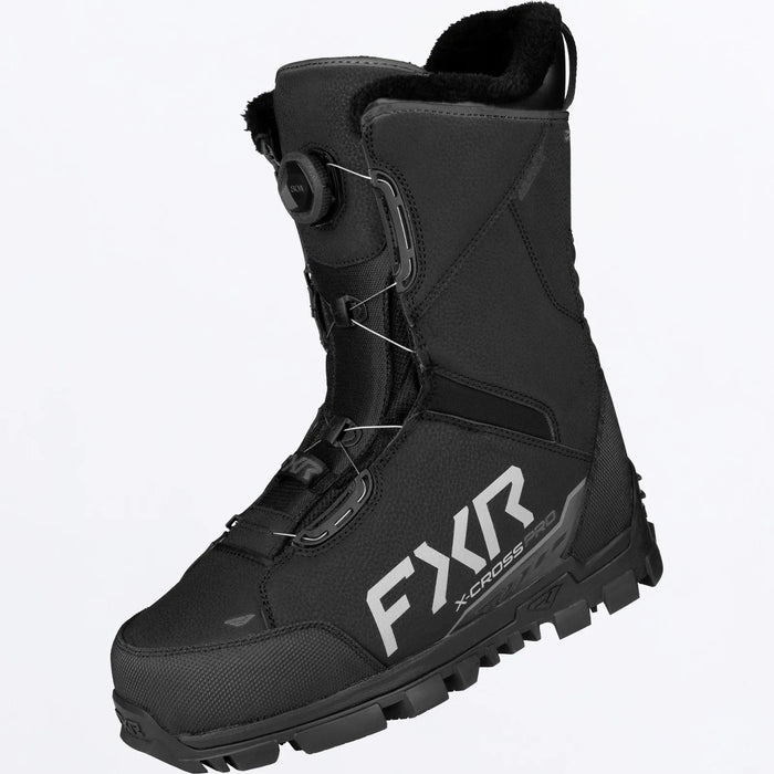FXR X-Cross Pro BOA Boot 2027 - Black/Grey, front view