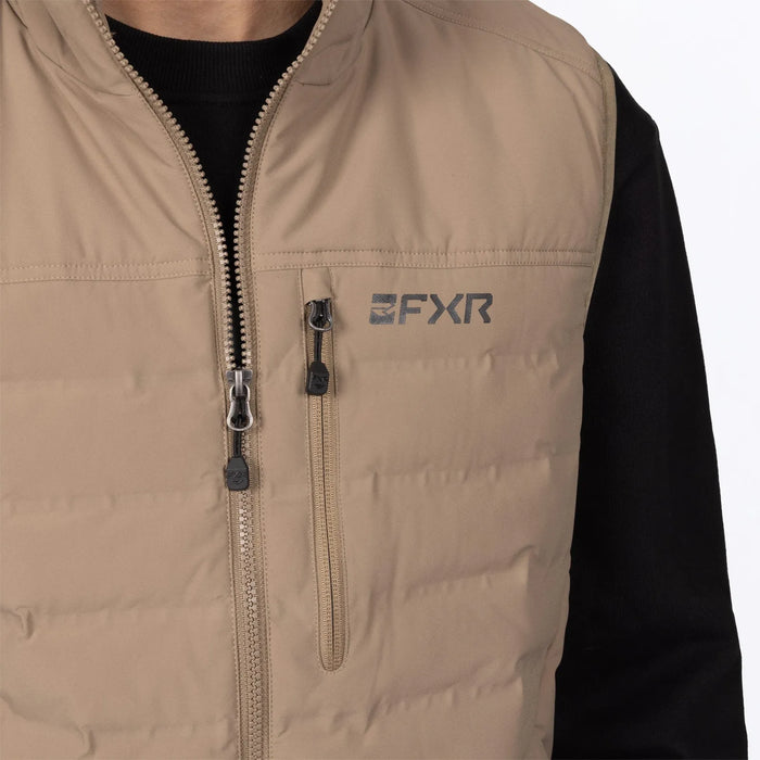 FXR Mens Podium Windproof Quilted Vest - Canvas/Black, view 4