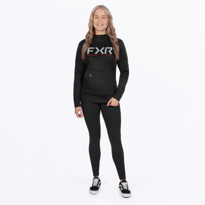 FXR Womens Hydrogen Tech Pullover Hoodie - Black/Red, view 3