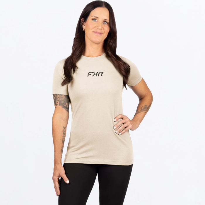 FXR Womens Pedigree Premium T-Shirt - Sand/Black, view 2