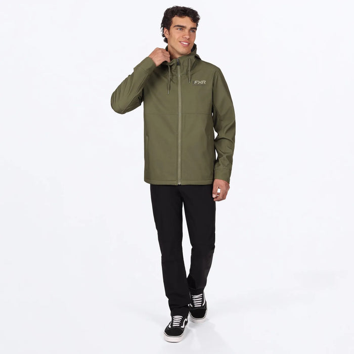 FXR Mens Hydrogen Softshell Jacket 2027 - Moss/Stone, view 3