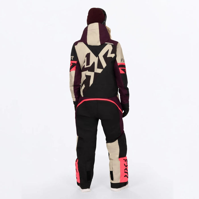 FXR Womens Cold Cross CX Lite Monosuit 2027 - Sand/Plum/Coral, view 3