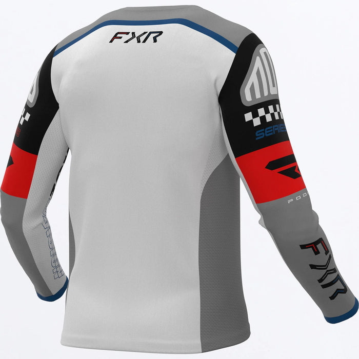 FXR Podium Gladiator MX Jersey 2026 - Grey/White/Black, view 3