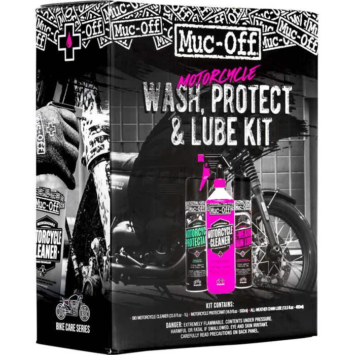 Muc-Off Motorcycle Wash / Protect & Lube Kit - Front