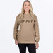 FXR Womens Mitered Cotton Crewneck Sweatshirt - Canvas/D.Cedar, front view
