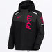 FXR Youth Helium Jacket 2027 - Black/Asphalt/Razz, front view