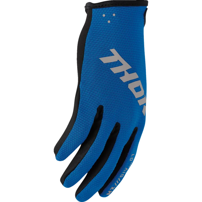 Thor Youth Ridgemode Gloves - Blue - Front