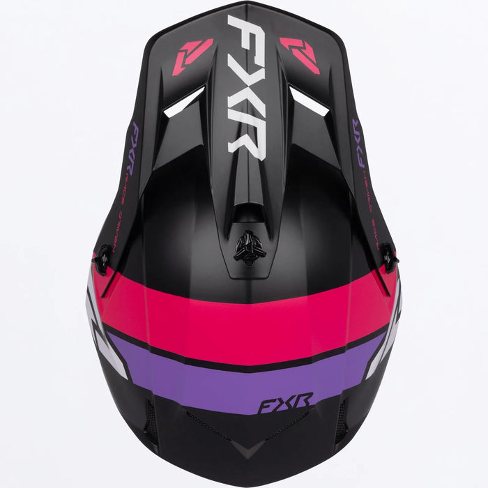 FXR Youth Clutch MX Helmet - Razz/Lavender, view 5