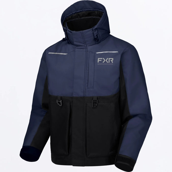 FXR Mens Evolution FX Jacket - Black/Midnight, front view
