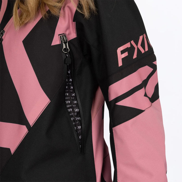 FXR Womens Cold Cross CX F.A.S.T. Monosuit - Black/Rose, view 6
