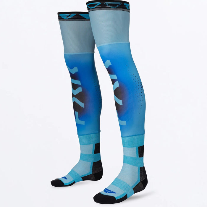 FXR Riding Sock AIR - Sky/Black, front view