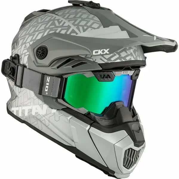 CKX Titan Original Roar Trail and Backcountry Helmet with 210° Goggles