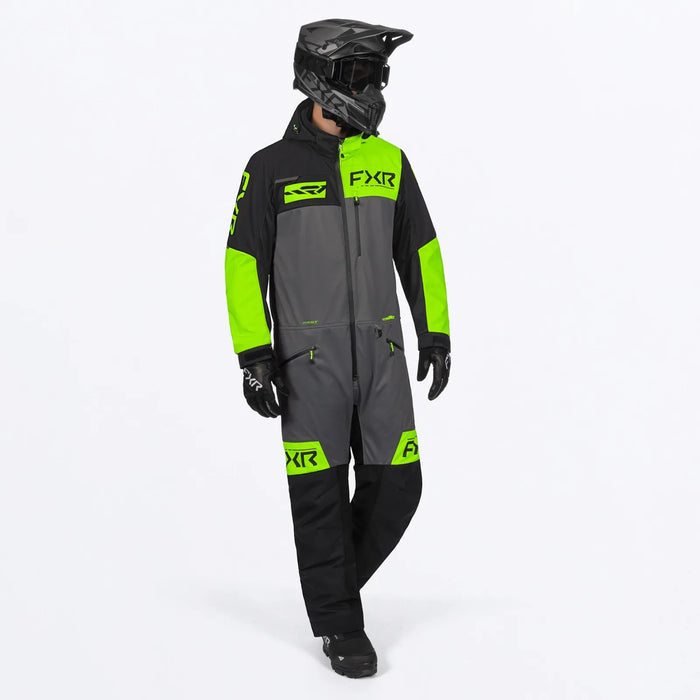 FXR Mens Revo F.A.S.T. Insulated Monosuit - Lime/Ti/Black, front view