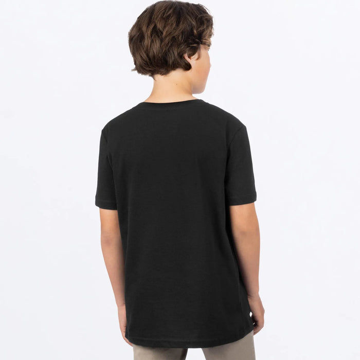 FXR Youth Mitered Premium T-Shirt - Black/HiVis, view 3