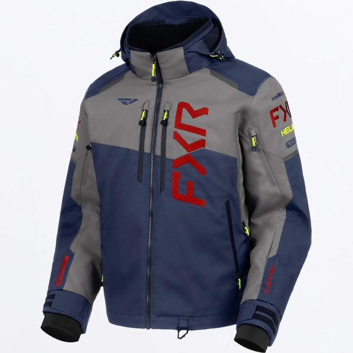 FXR Mens Helium X 2-in-1 Jacket 2027 - Midnight/Ti/Red, front view