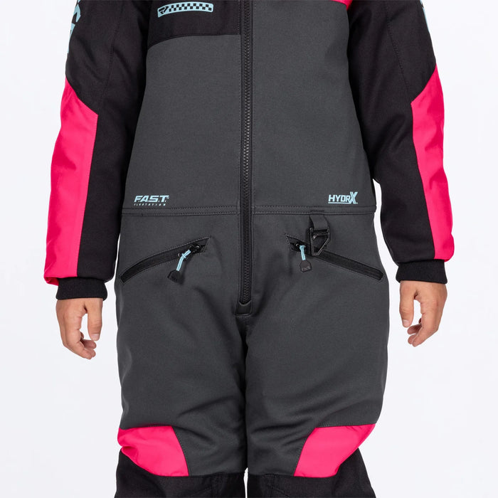 FXR Child Revo Monosuit - Asphalt/Razz/Maui, view 4