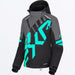 FXR Womens Cold Cross CX Jacket - Black/Char/Mint, front view