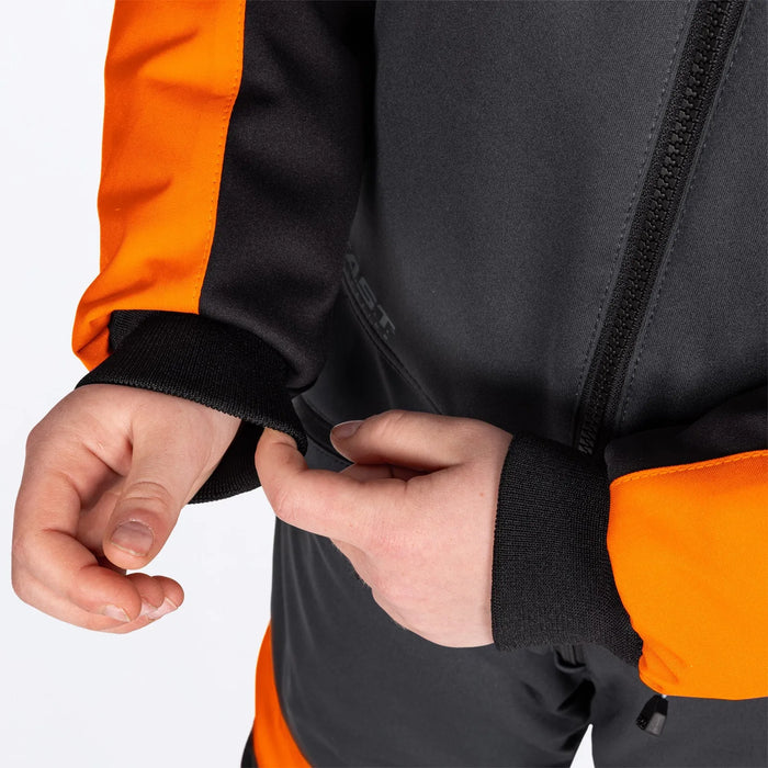 FXR Child Revo Monosuit - Asphalt/Orange/Ti, view 4