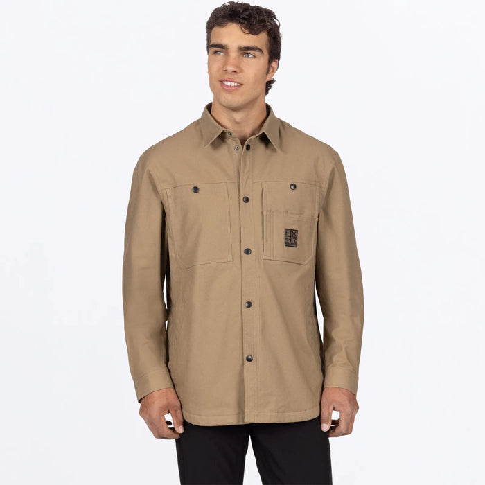 FXR Mens Roughneck Canvas Shirt-Jac - Canvas, front view