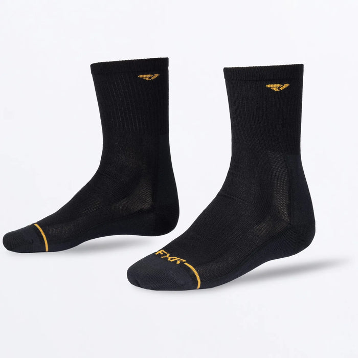 FXR Turbo Athletic Sock 2027 - Black, front view