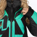 FXR Womens Cold Cross CX F.A.S.T. Monosuit - Black/Asphalt/Mint, view 5