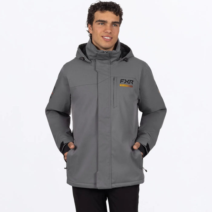 FXR Mens Ascend Jacket - Char/Gold, front view