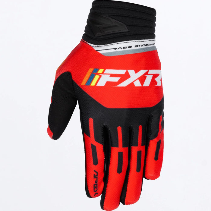 FXR Apex MX Glove - Red/Black, front view