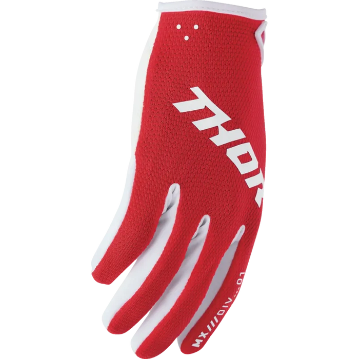 Thor Youth Ridgemode Gloves - Red - Front