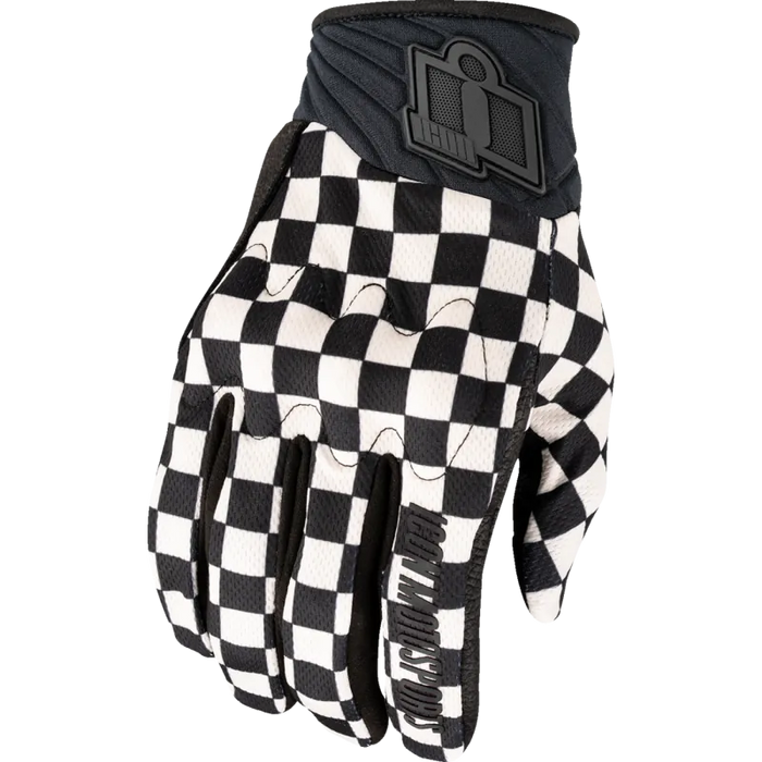 Icon Mens Anthem 3 Gloves - Checker - Front