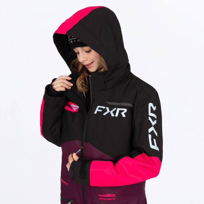FXR Youth Vertical Monosuit - Plum/Razz/Maui, view 7