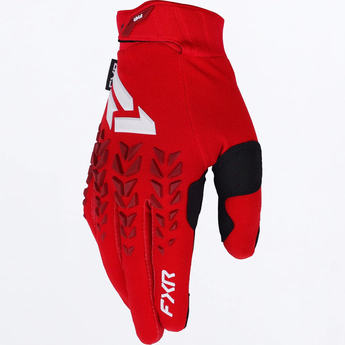 FXR Reflex Dual MX Glove 2027 - Red/White, front view