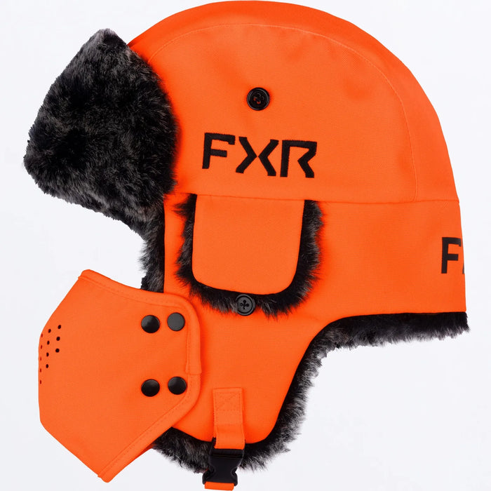 FXR Trapper Hat - Safety Orange, front view