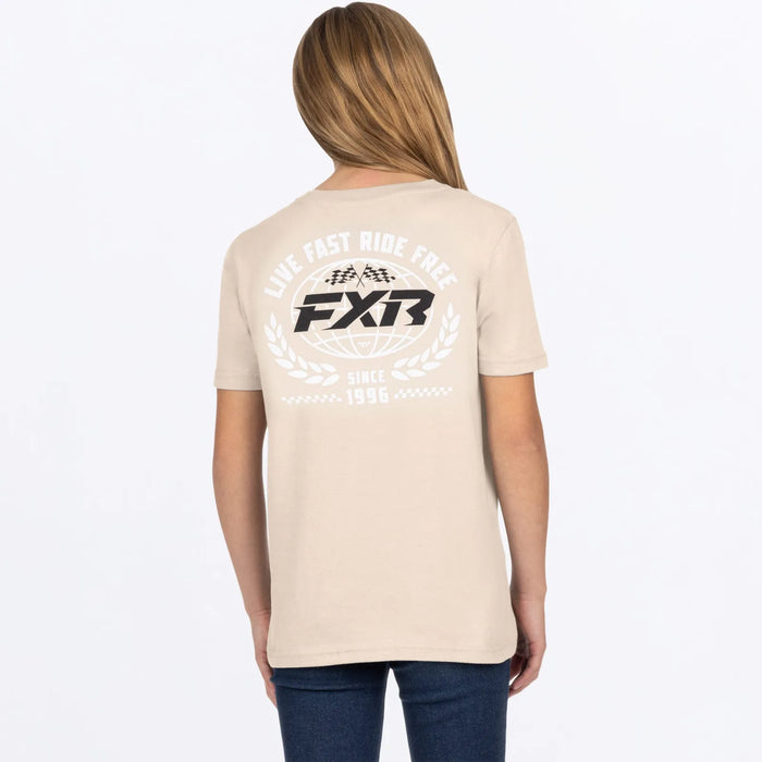 FXR Youth Worldwide Premium T-Shirt - Sand/Black, view 2
