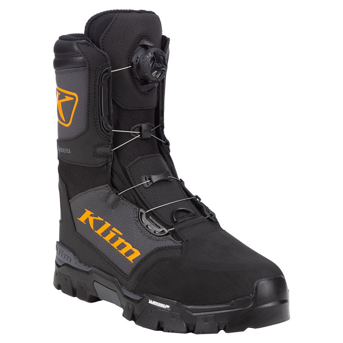 Klim Mens Klutch GTX BOA Boot - Non-Current - Asphalt - Strike Orange, view 2
