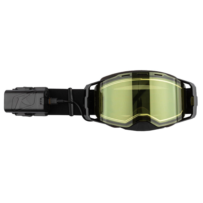 Klim Edge eFire Heated Goggle - Slope Concealment Light Yellow Tint, front view