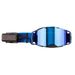 Klim Edge eFire Heated Goggle - Slope Electric Blue Lemonade Dark Smoke Blue Mirror, front view