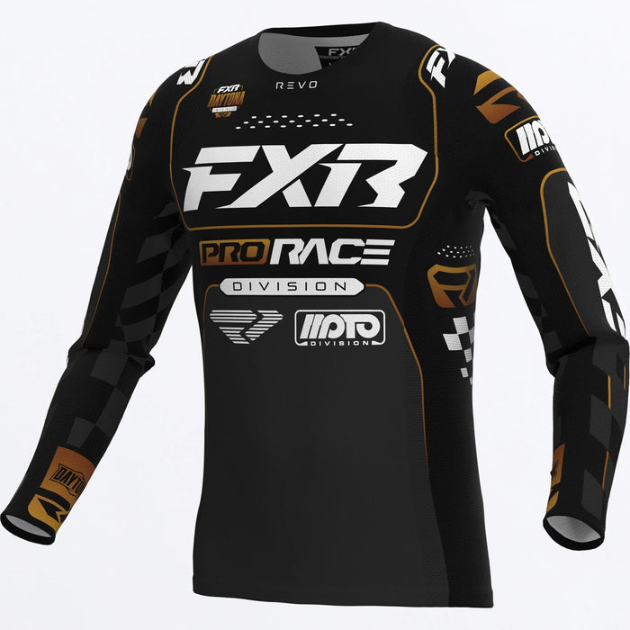 FXR Revo Daytona MX Jersey - Black/Char/Kash, front view