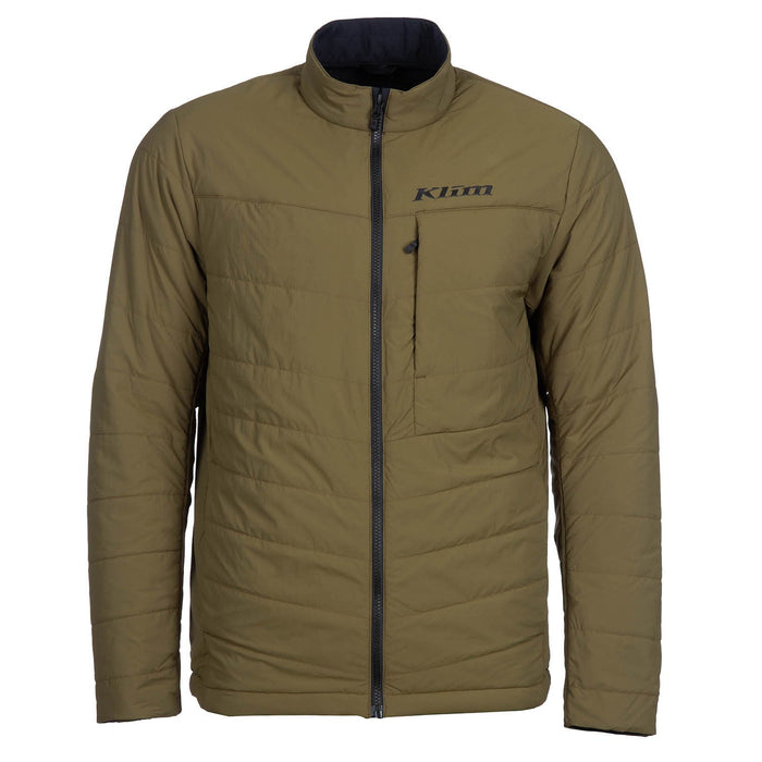 Klim Mens Override Jacket - Dark Olive - Black, front view