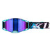 Klim Rage Snow Goggle - Phase Blue Purple Mirror, front view