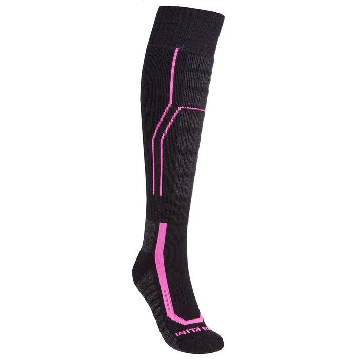 Klim Womens Solstice Sock 2.0 - Non-Current - Black - Knockout Pink, front view