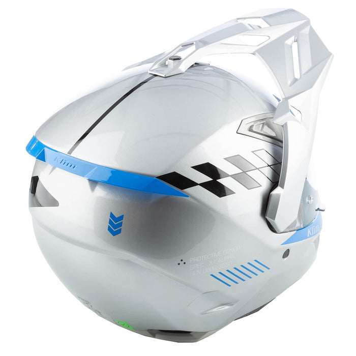 Klim X1 Alpha Helmet ECE/DOT - Gloss Concept High-Rise - Electric Blue Lemonade
