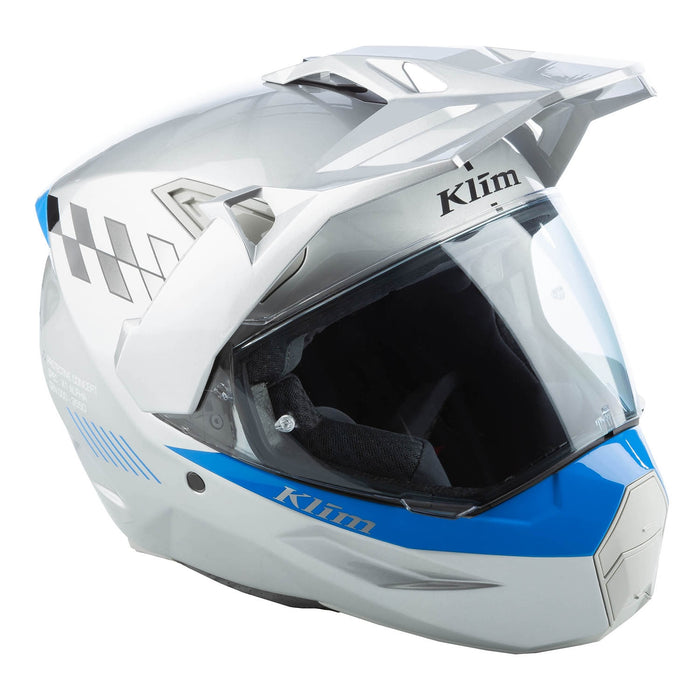 Klim X1 Alpha Helmet ECE/DOT - Gloss Concept High-Rise - Electric Blue Lemonade