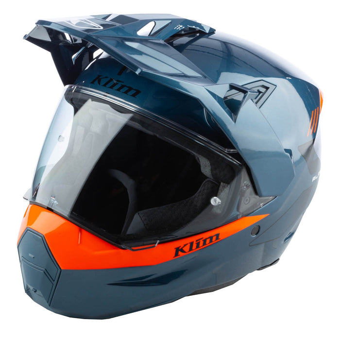 Klim X1 Alpha Helmet ECE/DOT - Gloss Concept Petrol - Strike Orange